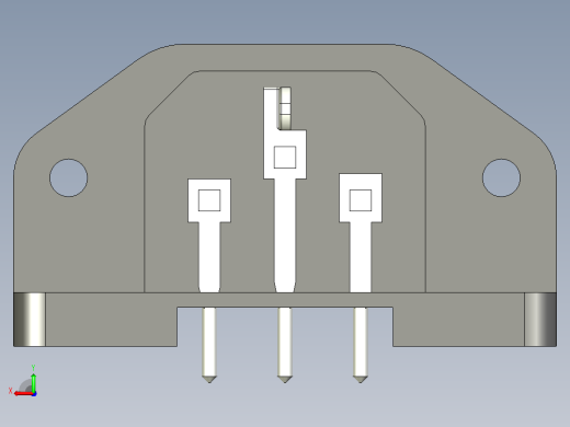 IEC68320 C14 连接器插头用于PCB安装后视缩略图