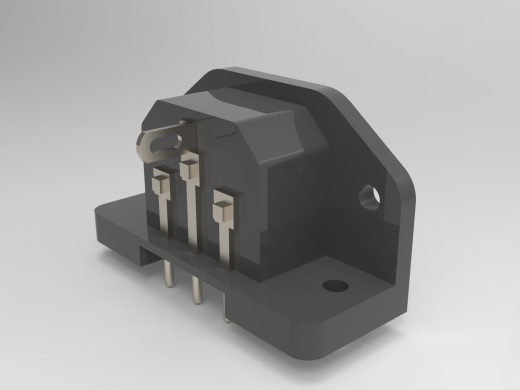 IEC68320 C14 连接器插头用于PCB安装缩略图