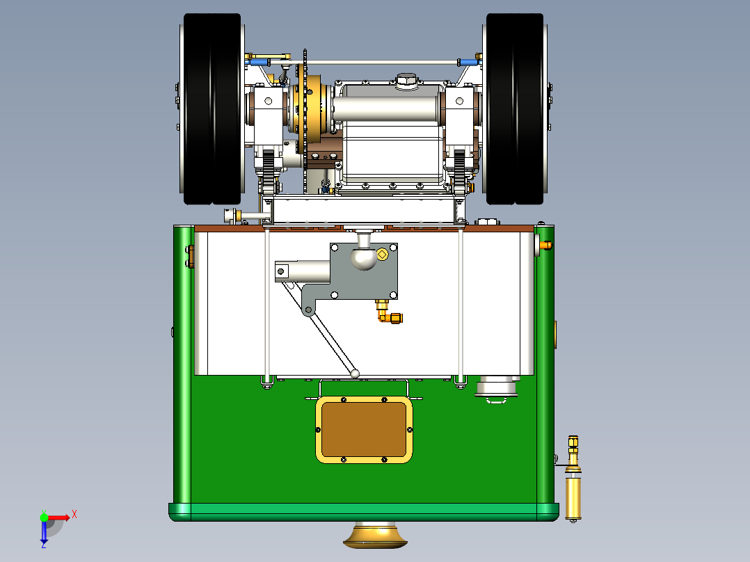 老式Clayton蒸汽卡车俯视图
