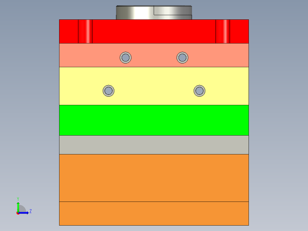 活动圈注塑模具设计左视图
