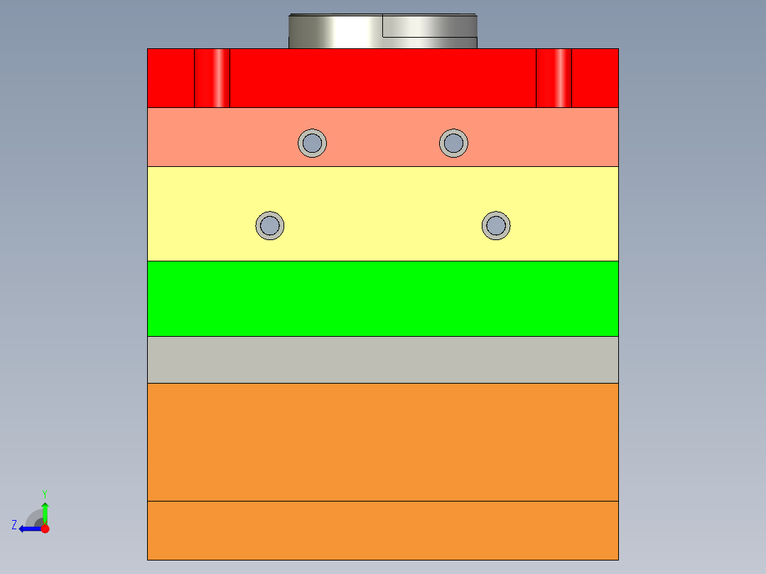 活动圈注塑模具设计右视图