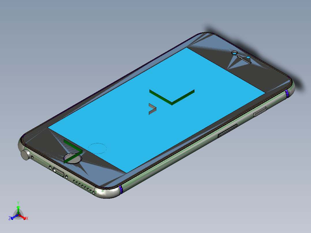 苹果6 iPhone6手机及保护壳 详细设计正等轴测图