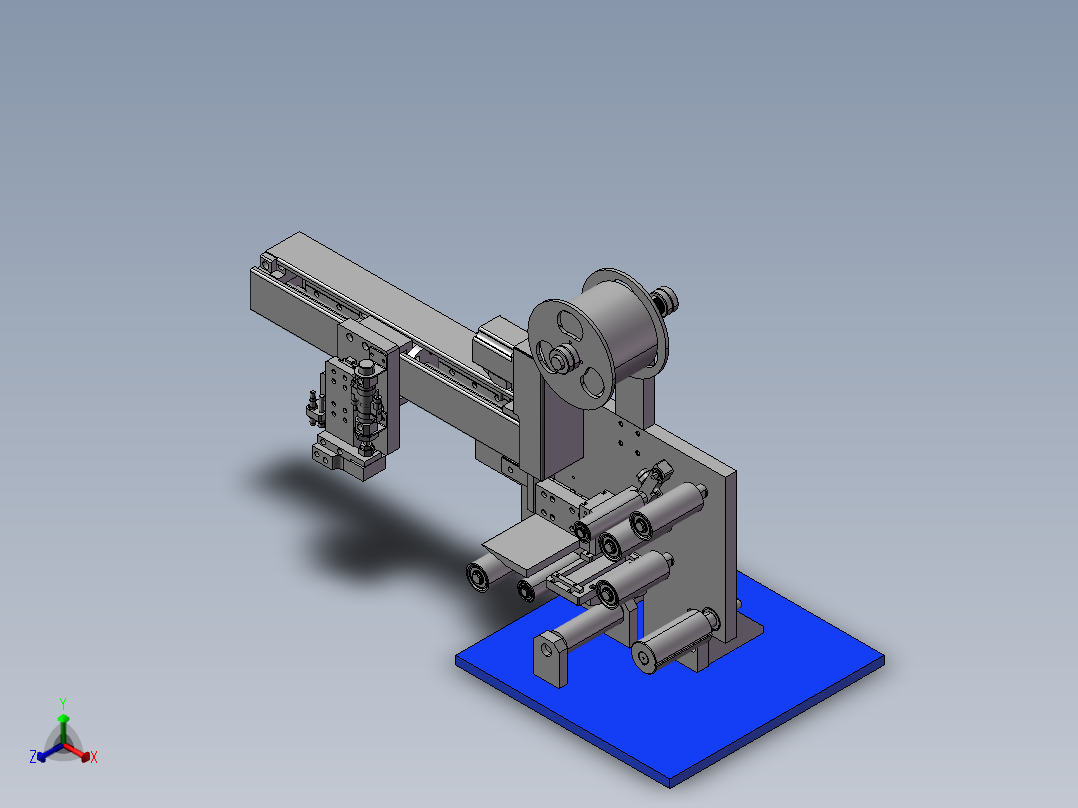 B24_贴膜机构设计正等轴测图