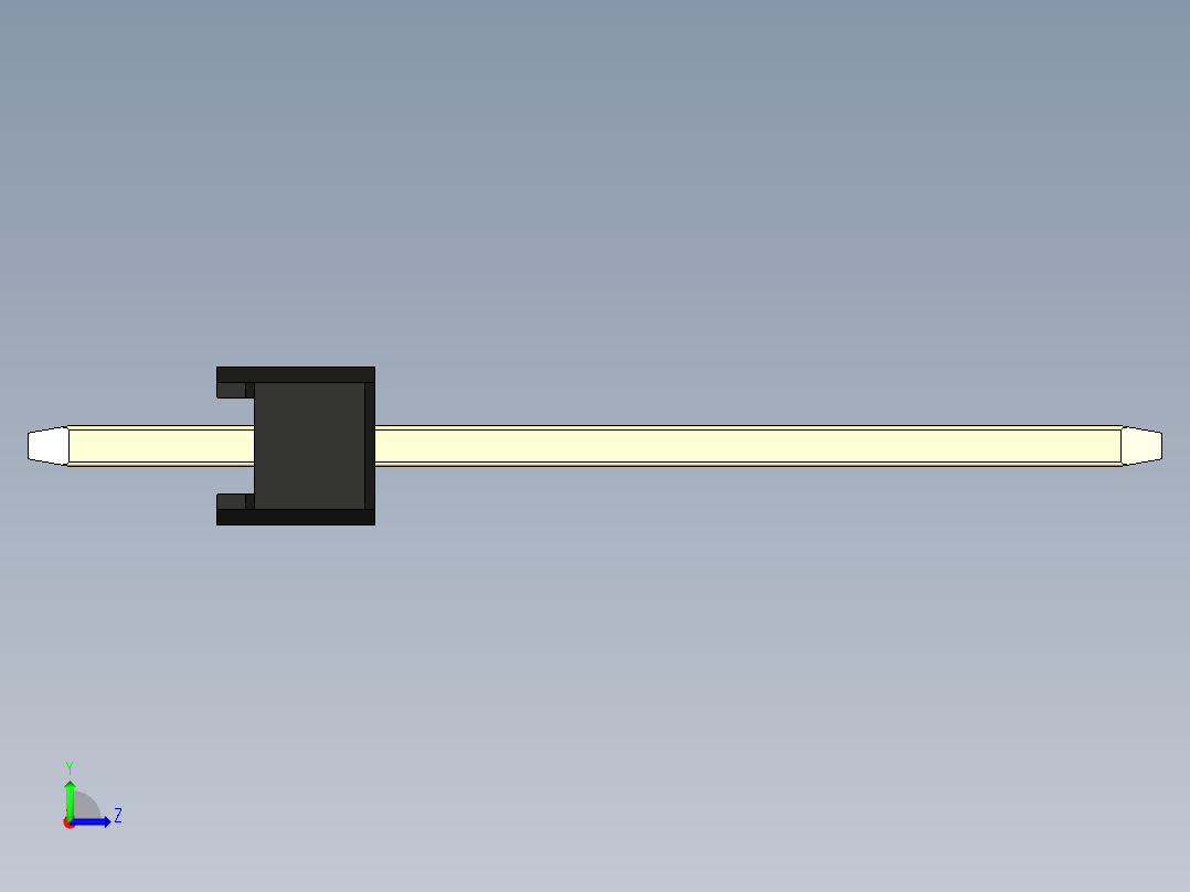 彩色公头100mil（2.54mm）系列-DS1021_black_1x12p_100mil_Type5_rev1.0左视图