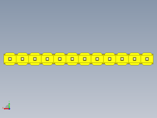 彩色公头100mil（2.54mm）系列-DS1021_yellow_1x12p_100mil_Type5_rev1.0后视缩略图