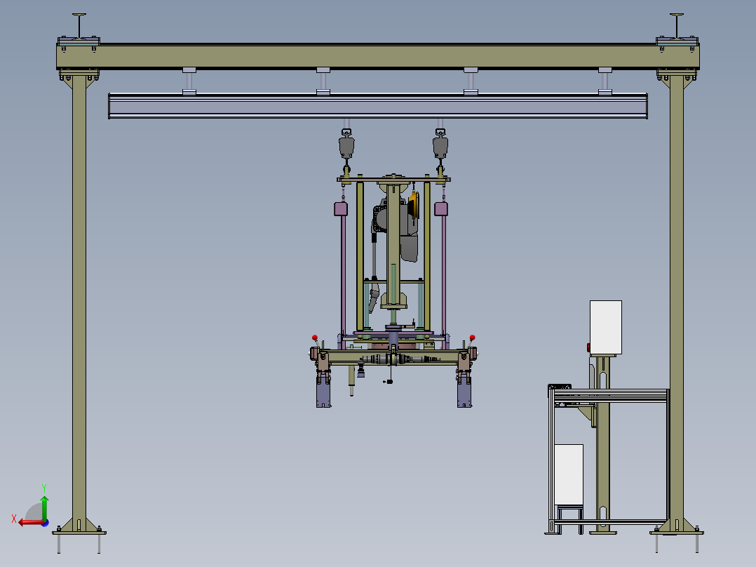 电池包下线KBK吊具拧紧工装1369657后视图