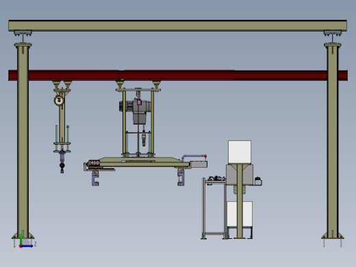 电池包下线KBK吊具拧紧工装1369657左视缩略图