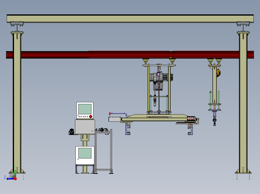 电池包下线KBK吊具拧紧工装1369657右视图