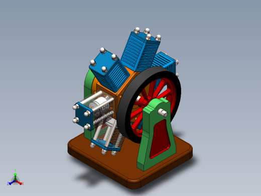 旋转式径向发动机模型