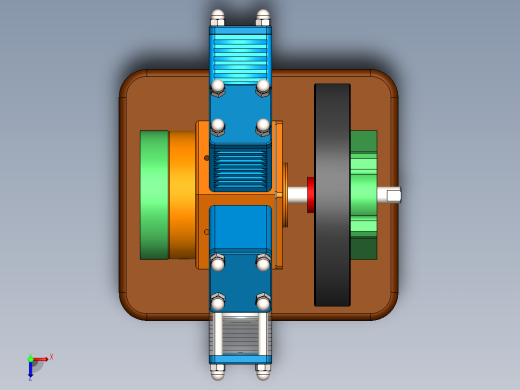 旋转式径向发动机模型俯视缩略图