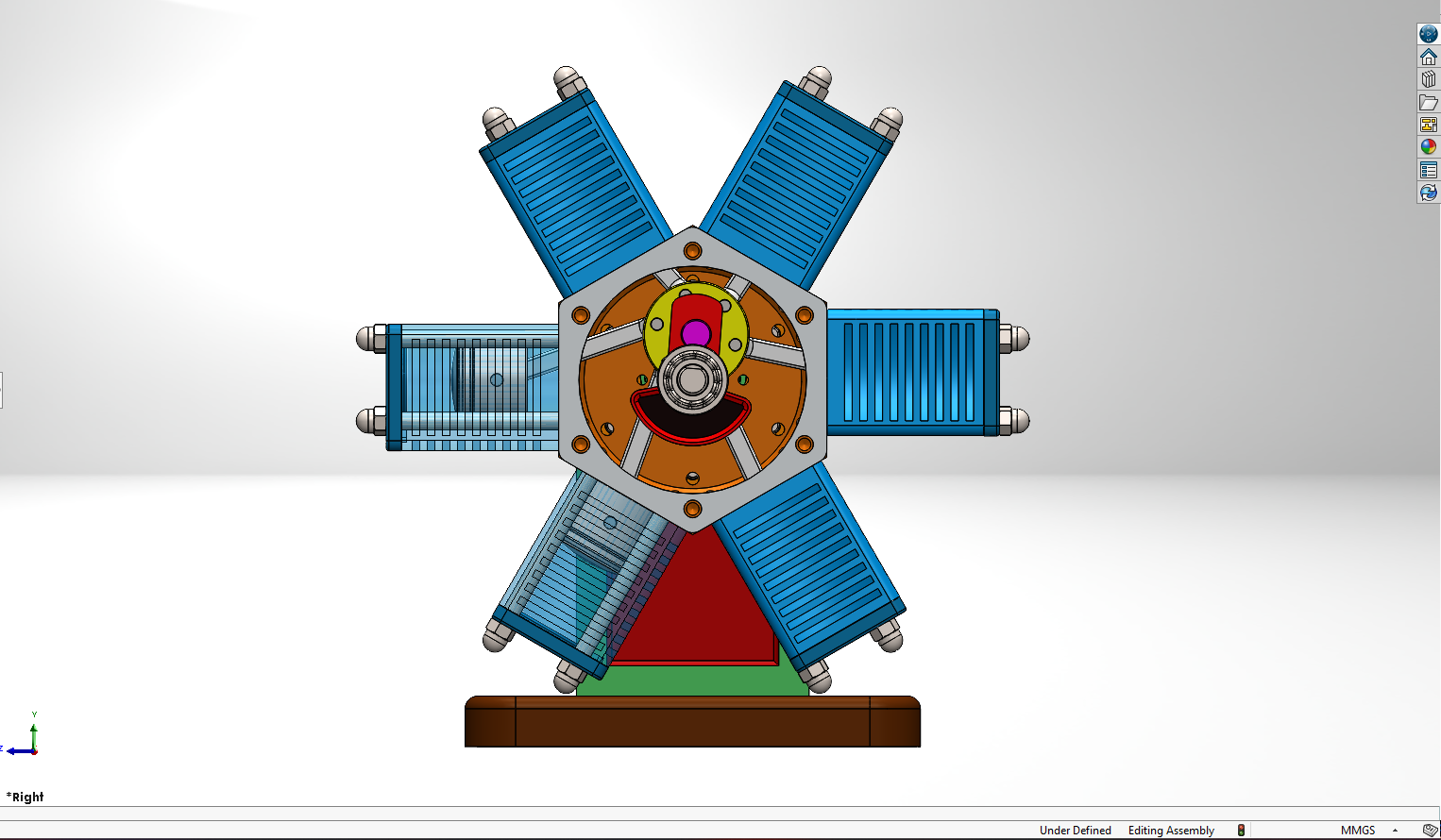 旋转式径向发动机模型