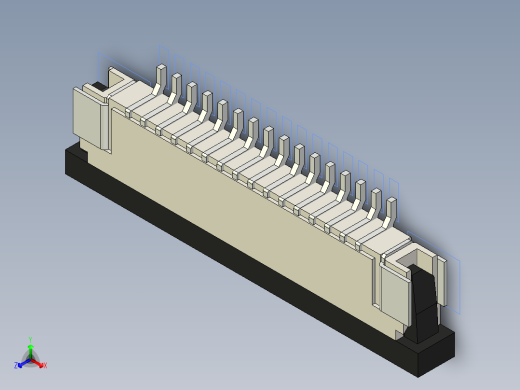 连接器 SM-FFC3B05-16-T正等轴测缩略图
