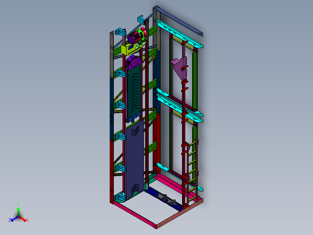 牵引两层电动升降货梯