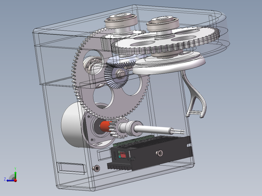 电动水果削皮机右视图