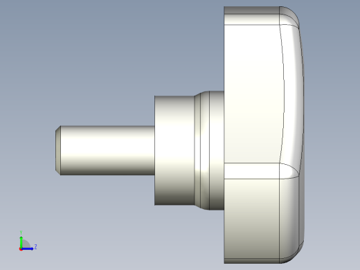 三瓣型把手1077-3D多系列多零件图纸模型左视缩略图