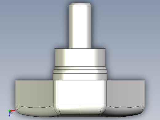 三瓣型把手1077-3D多系列多零件图纸模型俯视缩略图