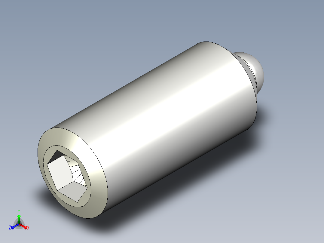 定位柱SPS-3D多系列多零件图纸模型主视图