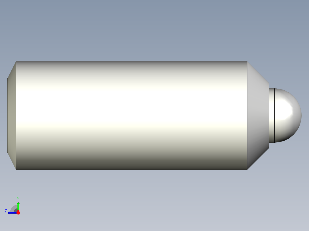定位柱SPS-3D多系列多零件图纸模型右视图