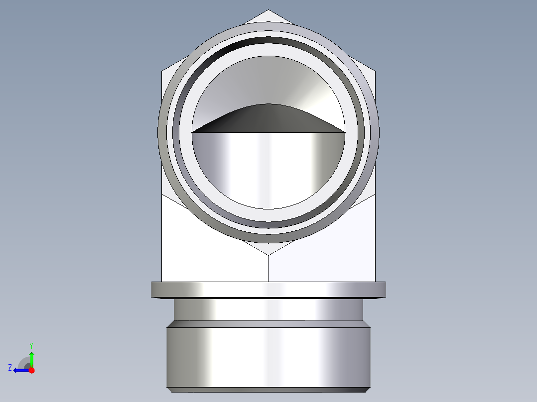 卡套式工业通用硬管接头EO_Male_stud_elbow_WE42LR71X右视图