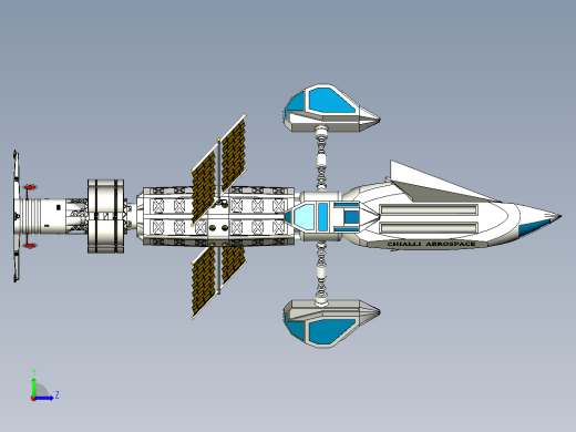宇宙飞船航天器左视缩略图