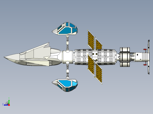 宇宙飞船航天器右视缩略图