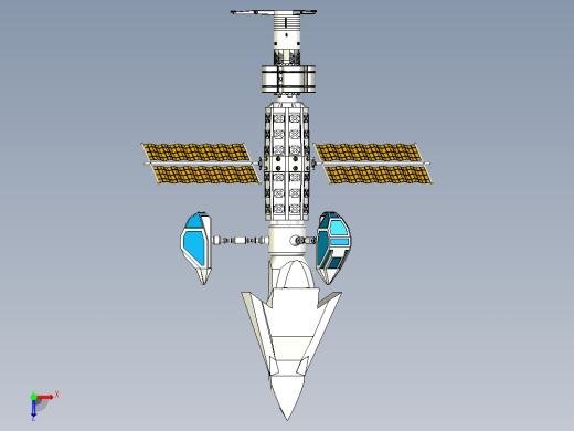 宇宙飞船航天器俯视缩略图