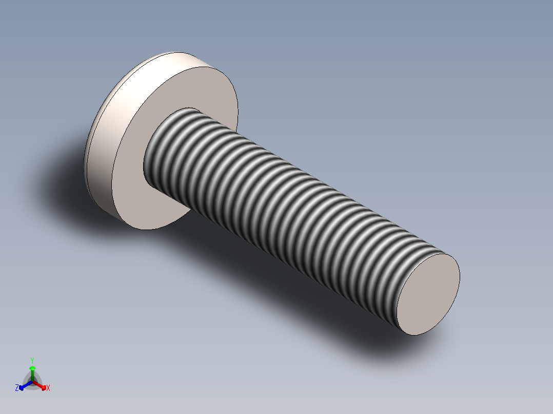 螺丝 M2 x 十字盘头-M2 x 8 Screw head.SLDPRT正等轴测图