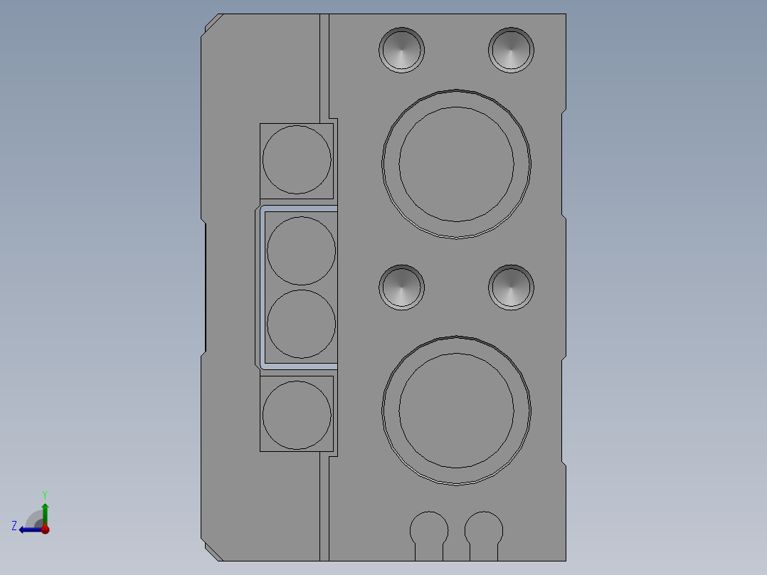 滑台气缸HLS16X75S右视图