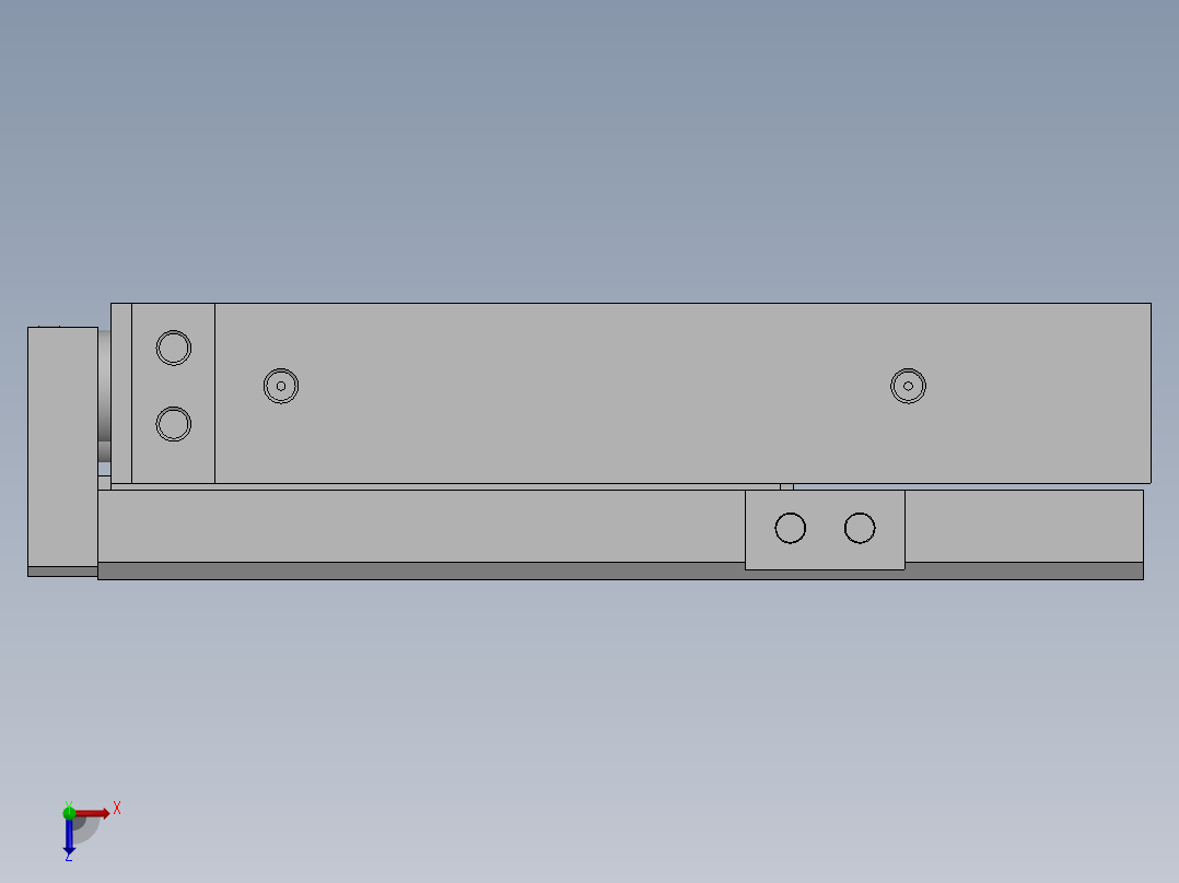 滑台气缸HLS16X75S俯视图