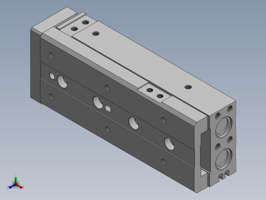 滑台气缸HLS16X75S正等轴测缩略图