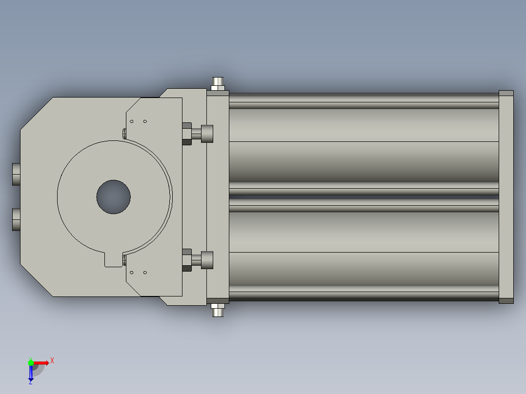 旋转气爪PRC80H-180俯视图