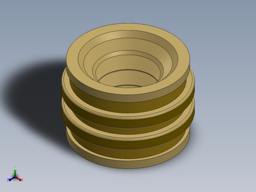 紧固件-No. 6-32 Brass 3DP Inserts正等轴测缩略图