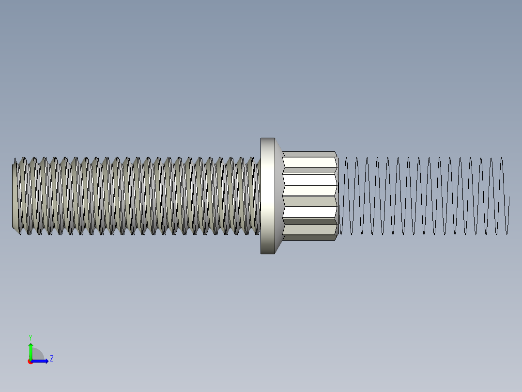 法兰头螺钉-5-16in-24 1long 12-point screws.x_t左视图
