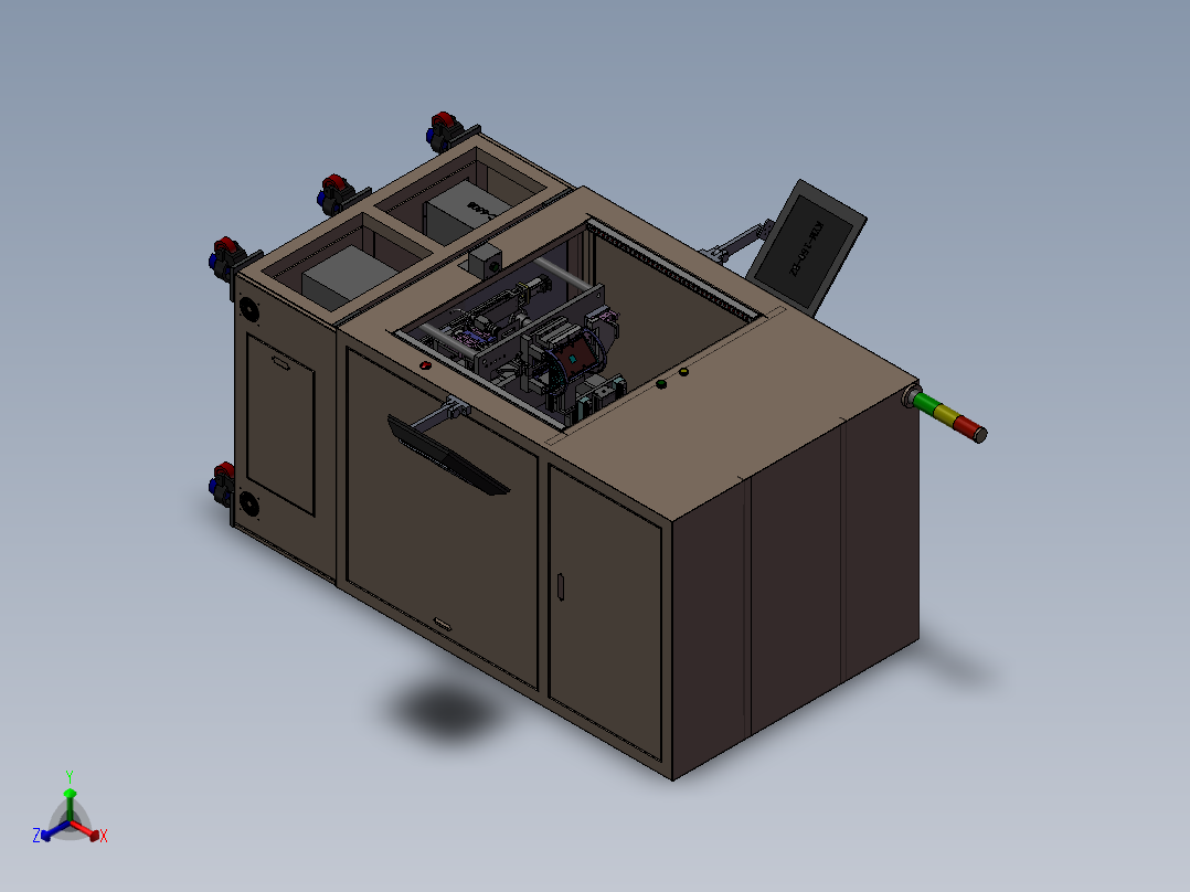 电视机顶盒测试线正等轴测图