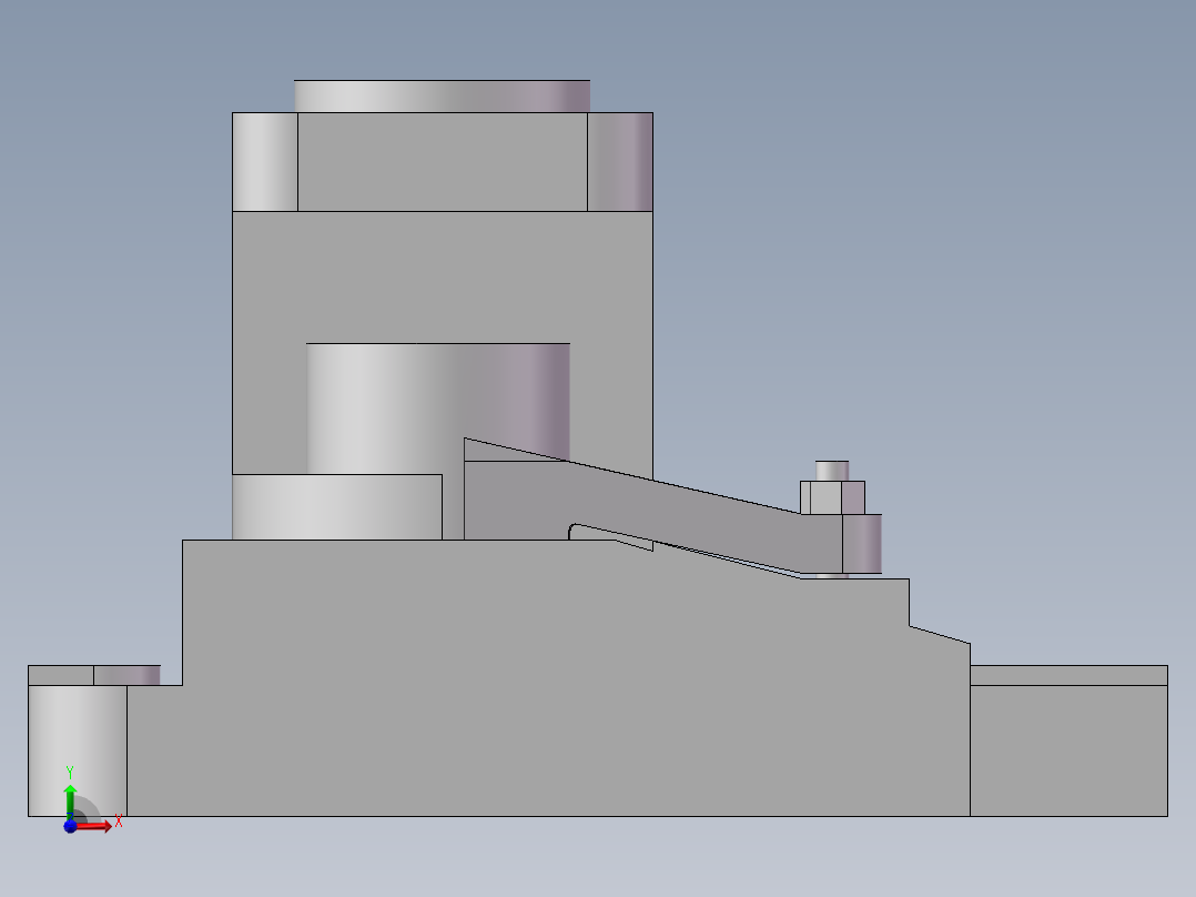 拨杆零件钻Φ5孔夹具设计前视图