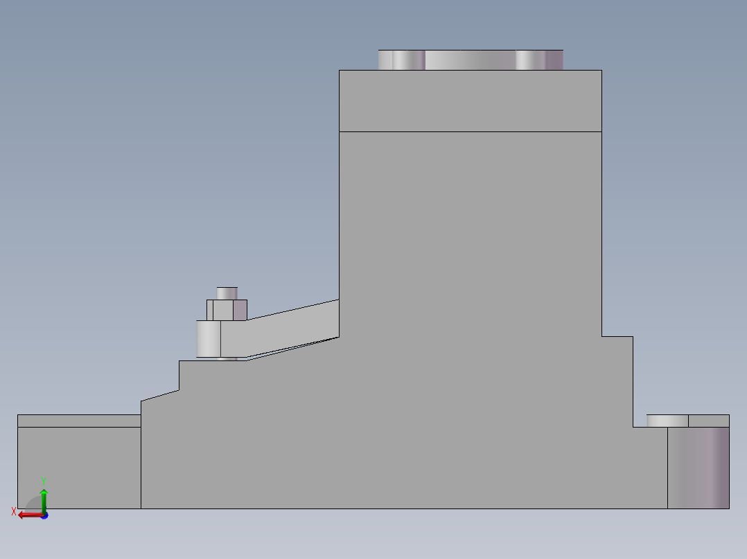 拨杆零件钻Φ5孔夹具设计后视图
