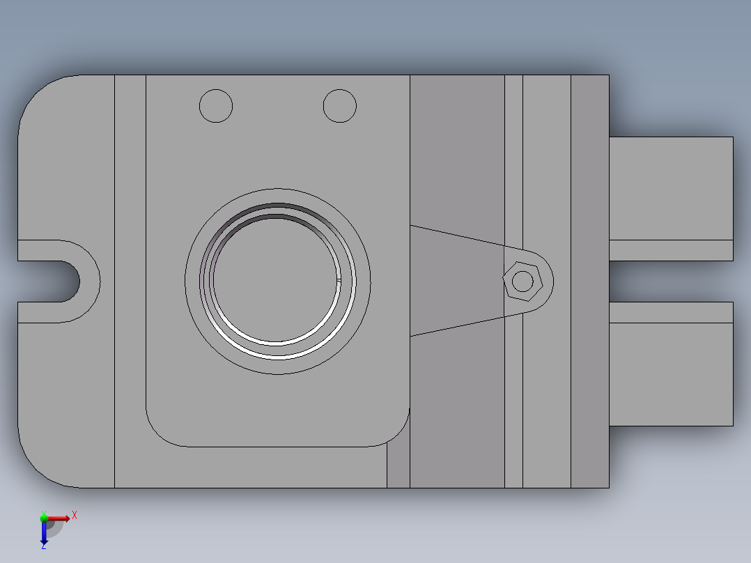 拨杆零件钻Φ5孔夹具设计俯视图