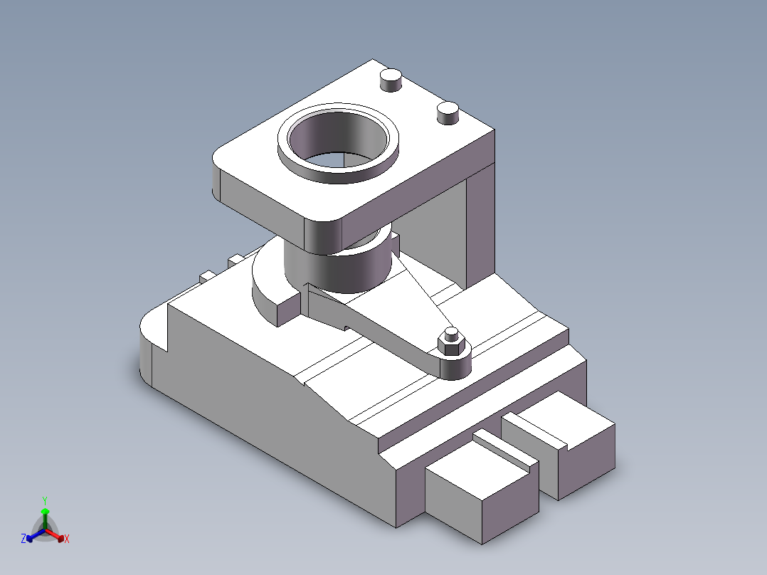 拨杆零件钻Φ5孔夹具设计正等轴测图