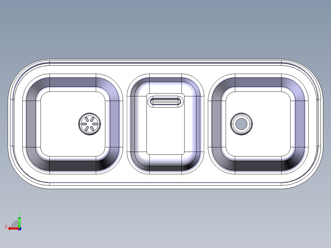 水槽、不锈钢水槽(161)后视图