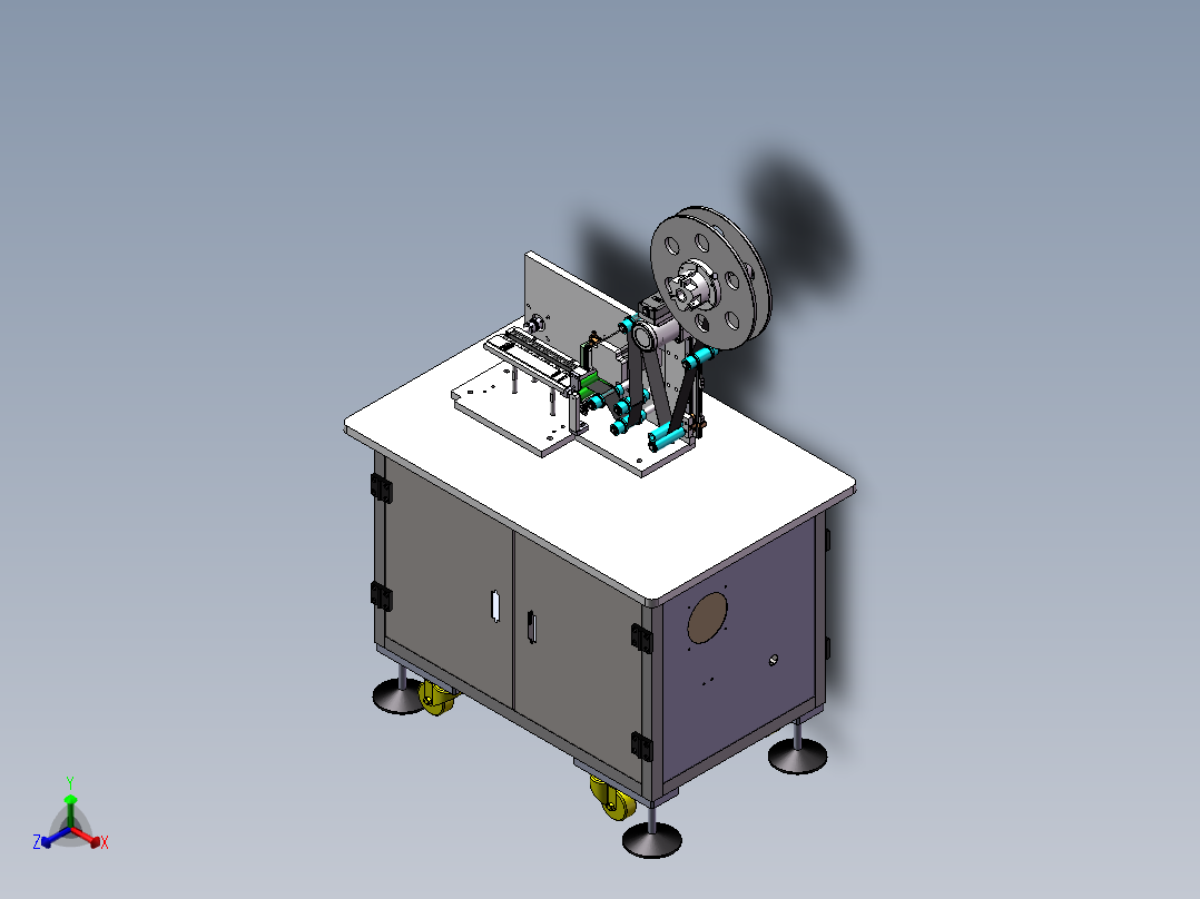 纸条贴标机sw18正等轴测图