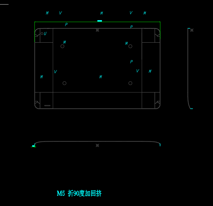 平板电脑成型90度模具设计图