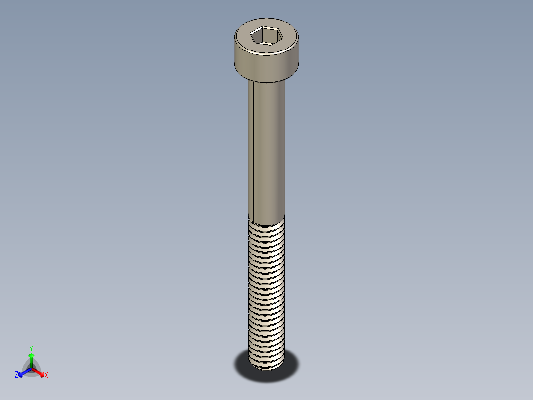 Screw_DIN_912_M4x40_A2.STEP公制内六角螺钉