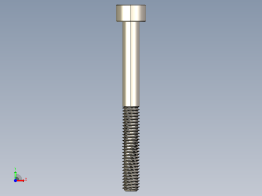 Screw_DIN_912_M4x40_A2.STEP公制内六角螺钉前视缩略图
