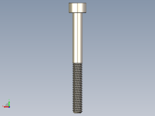Screw_DIN_912_M4x40_A2.STEP公制内六角螺钉后视缩略图