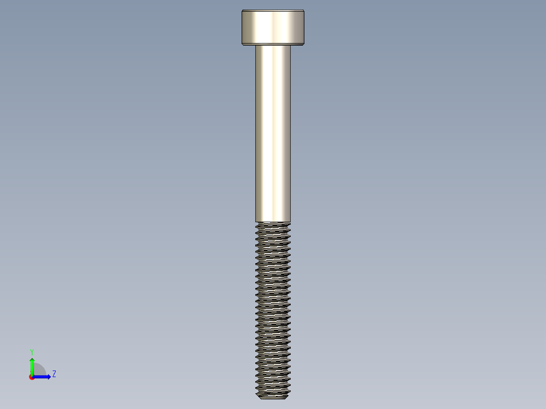 Screw_DIN_912_M4x40_A2.STEP公制内六角螺钉左视图