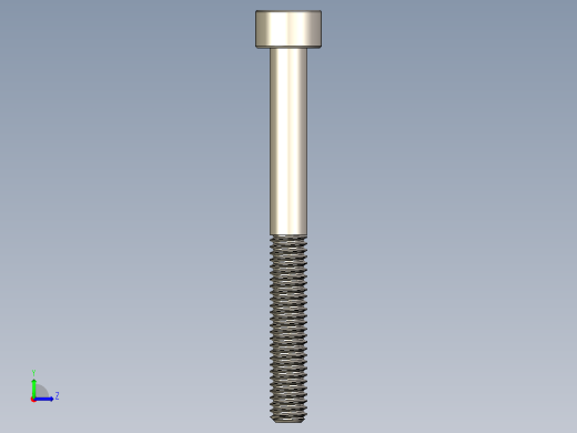 Screw_DIN_912_M4x40_A2.STEP公制内六角螺钉左视缩略图
