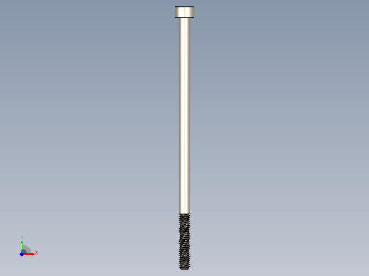 Screw_DIN_912_M4x90_A2.STEP公制内六角螺钉前视缩略图
