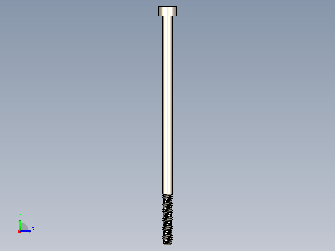 Screw_DIN_912_M4x90_A2.STEP公制内六角螺钉左视图