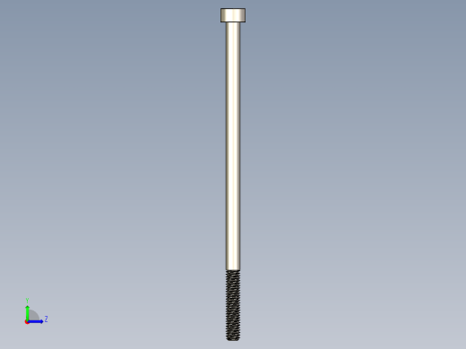 Screw_DIN_912_M4x90_A2.STEP公制内六角螺钉左视缩略图