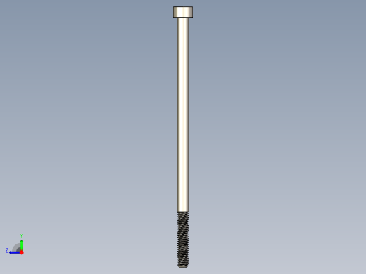 Screw_DIN_912_M4x90_A2.STEP公制内六角螺钉右视缩略图
